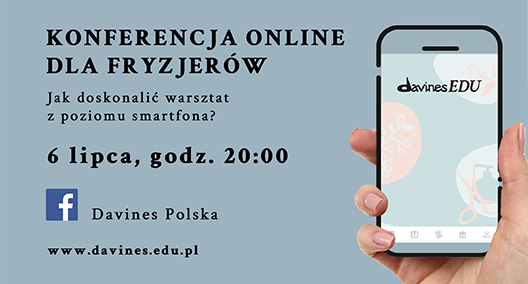 Weź udział w konferencji fryzjerskiej Davines poświęconej doskonaleniu warsztatu online.